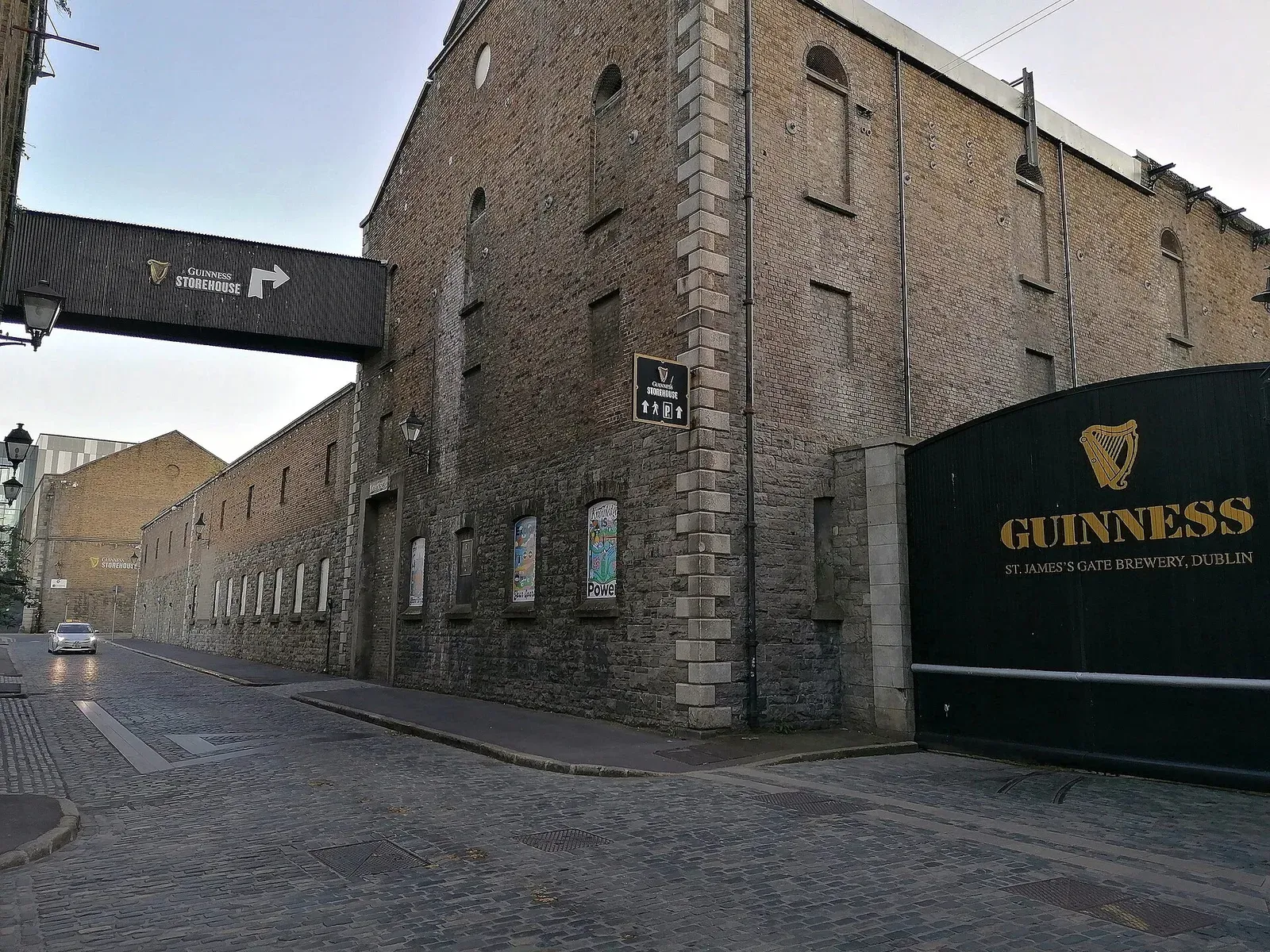 The Guinness gate at St. James's Gate Brewery, Dublin